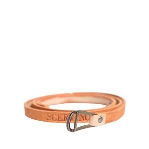Scervino Street Women Orange Silver Metal Buckle Skinny Women's Belt